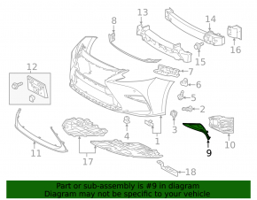 Cadru dreapta PTF Lexus ES300h ES350 16-18 rest cromat