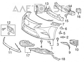 Cadru dreapta PTF Lexus ES300h ES350 16-18 rest cromat