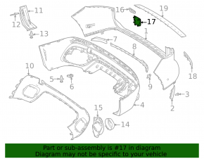 Заглушка буксировочного крюка заднего бампера Mercedes GLA 35/45 21-26 AMG pkg