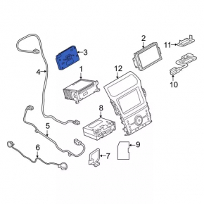 Radio Screen Navigation Sync 2 Module Ford Fusion mk5 13-20