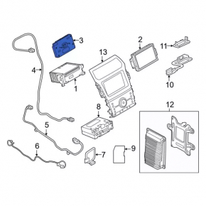 Radio Screen Navigation Sync 2 Module Ford Fusion mk5 13-20