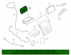 Radio Screen Navigation Sync 2 Module Ford Fusion mk5 13-20