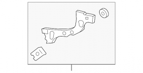 Крепление заднего бампера внешнее левое Ford Focus mk3 15-18 рест 4d