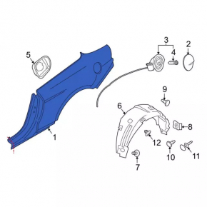 Четверть крыло задняя правая Ford Mustang mk6 15-23 кабрио