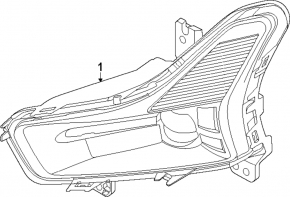 Противотуманная фара птф правая Ford Fusion mk5 19-20 LED