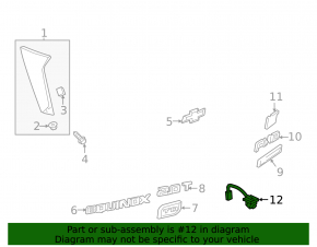Камера заднего вида Chevrolet Equinox 18-24