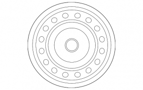 Запасное колесо полноразмерное Toyota Sienna 04-10 R16 6.5J 215/65, железка, порез, потрескана