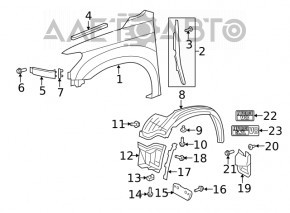 Накладка под фарой левая Toyota Sequoia 08-13