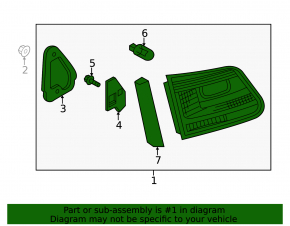 Фонарь внутренний крышка багажника правый VW Tiguan 12-18 рест