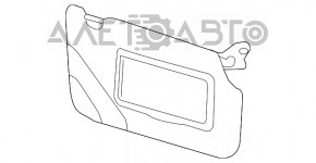 Козырек левый Ford Focus mk3 11-18 2 фонаря серый, с управлением