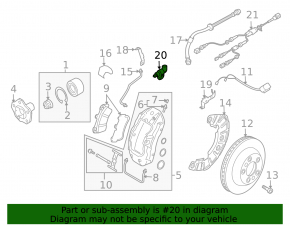 Датчик ABS передний правый Audi Q7 4L 10-15
