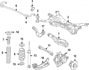 Цапфа задняя правая Honda Civic XI FE/FL 22-26