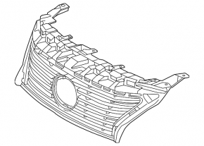 Решетка радиатора grill Lexus ES300h ES350 13-15 дорест