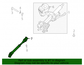 Рулевой карданчик Kia K5 21-24 1.6T