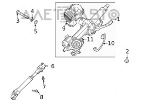 Рулевой карданчик Kia K5 21-24 1.6T