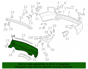 Губа заднего бампера Acura MDX 07-09