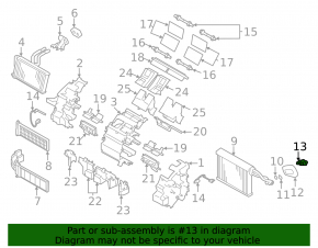 Клапан печки кондиционера Subaru Outback 15-19 тип 2