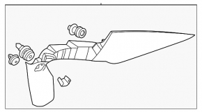 Накладка задней стойки левая Honda Civic XI FE/FL 22-26 4d серая