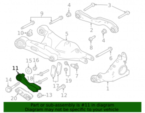Braț de control inferior spate dreapta pentru Land Rover Range Rover Velar 18-20