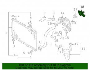 Корпус термостата Mitsubishi Outlander 14-20 3.0