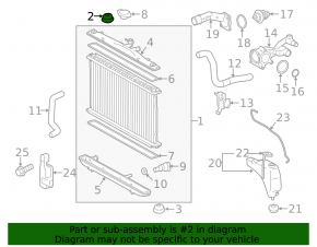 Suport radiator stânga sus Lexus ES300h ES350 13-18