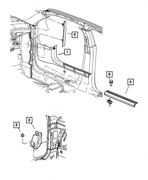 Накладка порога передняя левая Chrysler 300 11-23 черн