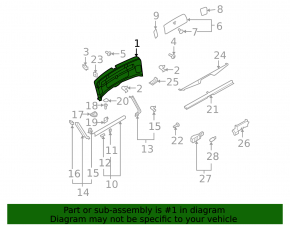 Decorație inferioară hayon Audi Q7 4L 10-15 neagră, cu dopuri, fără perdea, uzată, zgârieturi