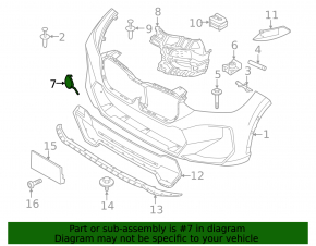 Заглушка буксировчоного крюка переднего бампера BMW X1 U11 24-26