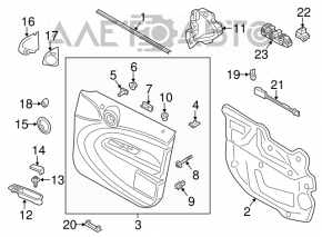 Обшивка двери карточка передняя правая Mini Cooper Countryman R60 12-16 черн
