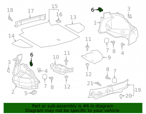 Крючок обшивки арки левый Lexus ES300h ES350 13-18