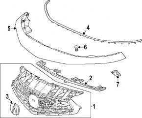 Решетка радиатора grill Acura Integra 23-26 Base, a-spec, without front park aid