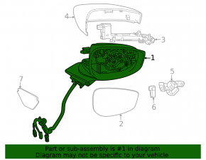 Oglindă laterală stânga Mazda CX-90 24-26 fără capac, fără element oglindă, fără semnalizator, fără cameră, pentru cameră, pentru încălzire