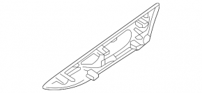 Moldură emblemă aripă stângă Land Rover Discovery 17-21, gri