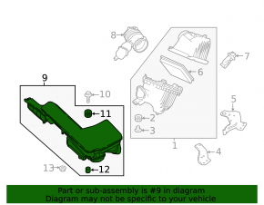 Воздухоприемник Infiniti QX60 17-20 3.5