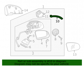 Поворотник зеркала правый Volvo XC40 19-26
