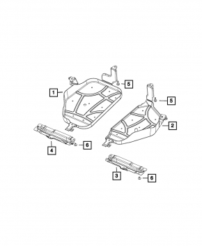 Защита топливного бака левая Jeep Cherokee KL 14-23 Trailhawk