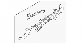 Ornamente laterale inferioare centrale pentru panoul frontal Mazda CX-9 16-23 negru