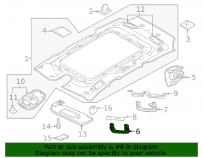 Ручка потолка передняя левая Volvo V90 17-23 серая