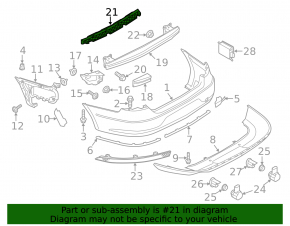 Крепление заднего бампера центральное VW CC 13-17 рест