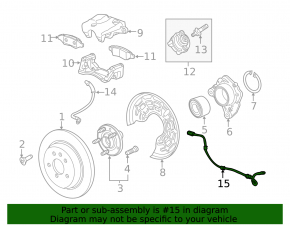 Senzor ABS spate stânga Buick Encore 13-19