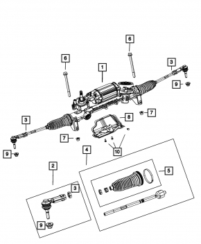 Рейка рулевая Dodge Dart 13-16