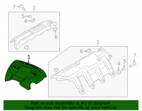 Накладка двигателя передняя Porsche Cayenne 958 11-14 4.8 Turbo