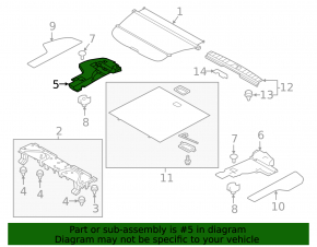 Пенопласт правый Subaru Outback 20-25
