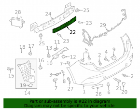Absorbantul de bara spate Mazda 3 14-18 BM
