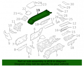 Накладка центральной консоли верхняя Volvo XC60 18-26 серая