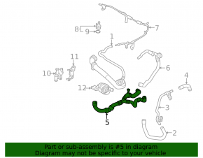 Conductă sistem de răcire Audi A3 22-26 termostat-pompă