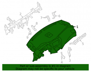 Торпедо передняя панель без AIRBAG Nissan Murano z52 15-18 черн