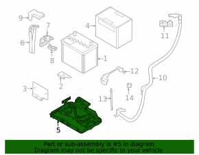 Поддон АКБ Nissan Kicks 18-25