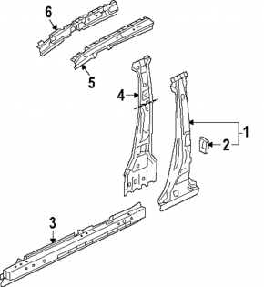Стойка кузова центральная правая Mazda CX-90 24-26