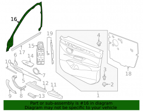 Рамка двери внутренняя передняя правая BMW X1 F48 16-22